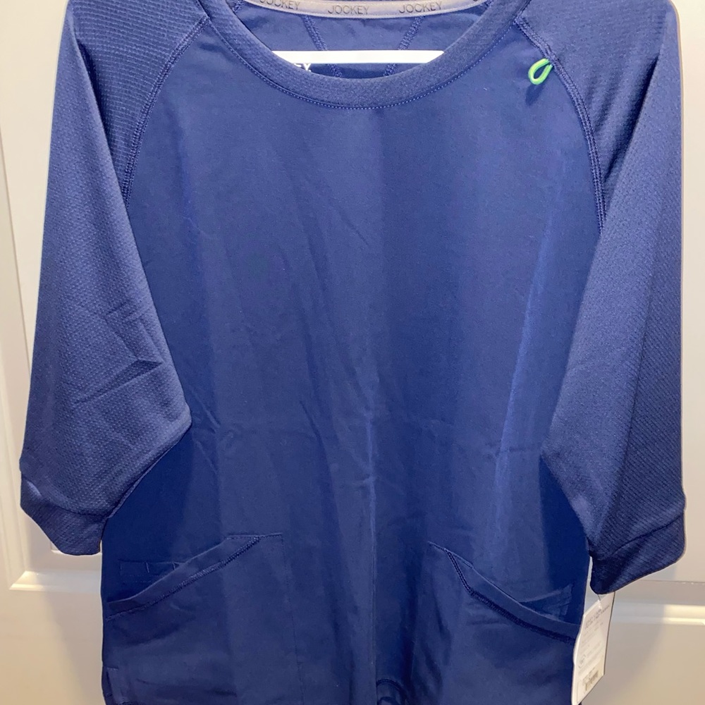 Jockey 3/4 sleeve length navy scrub top